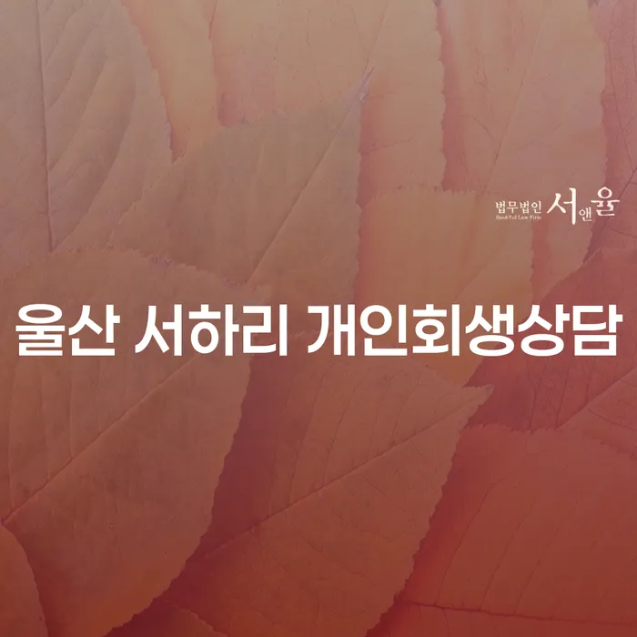 울산 서하리 개인회생상담: 채무 해결의 첫걸음